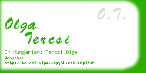 olga tercsi business card